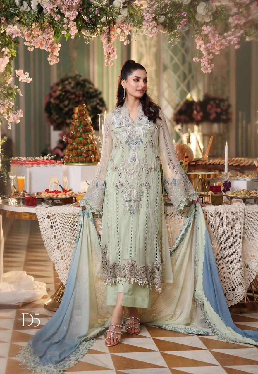 Maria B chiffon Embroidered collection 2026 