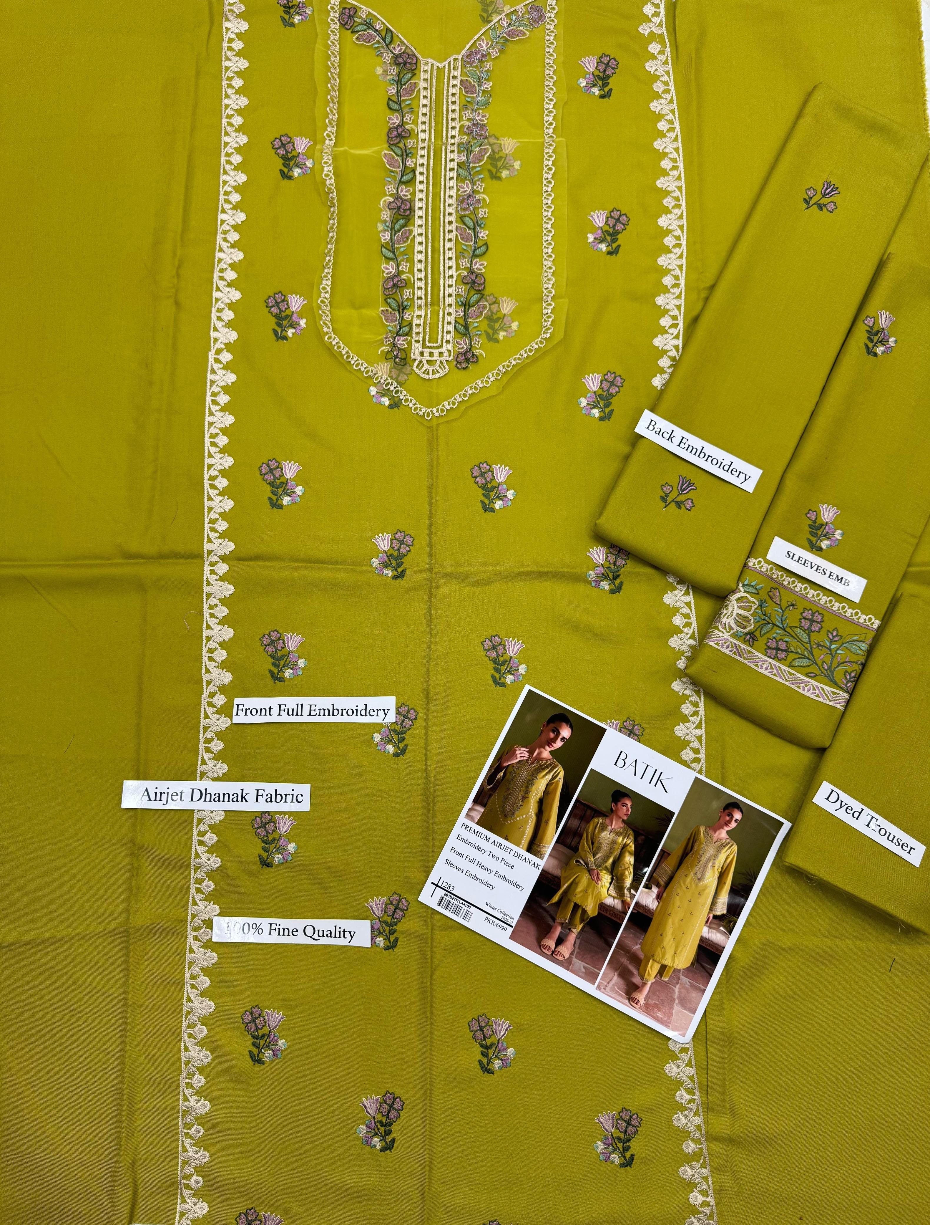  *Premium DHANAK Two piece Embroidery Collection 2026