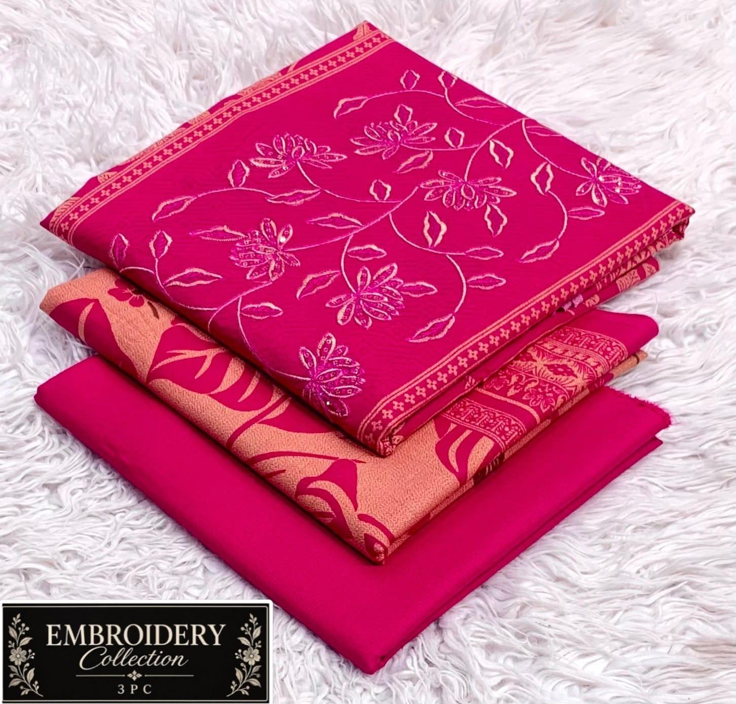 Maria•B Dhank neck Embroidery 3pc 