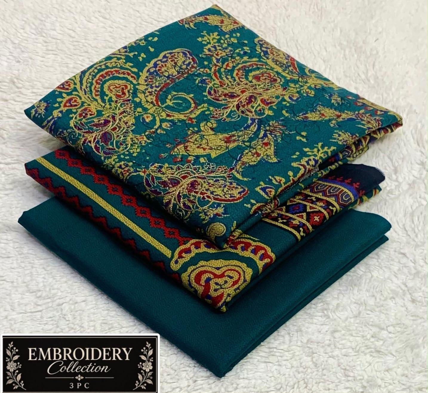 Maria•B Dhank neck Embroidery 3pc 