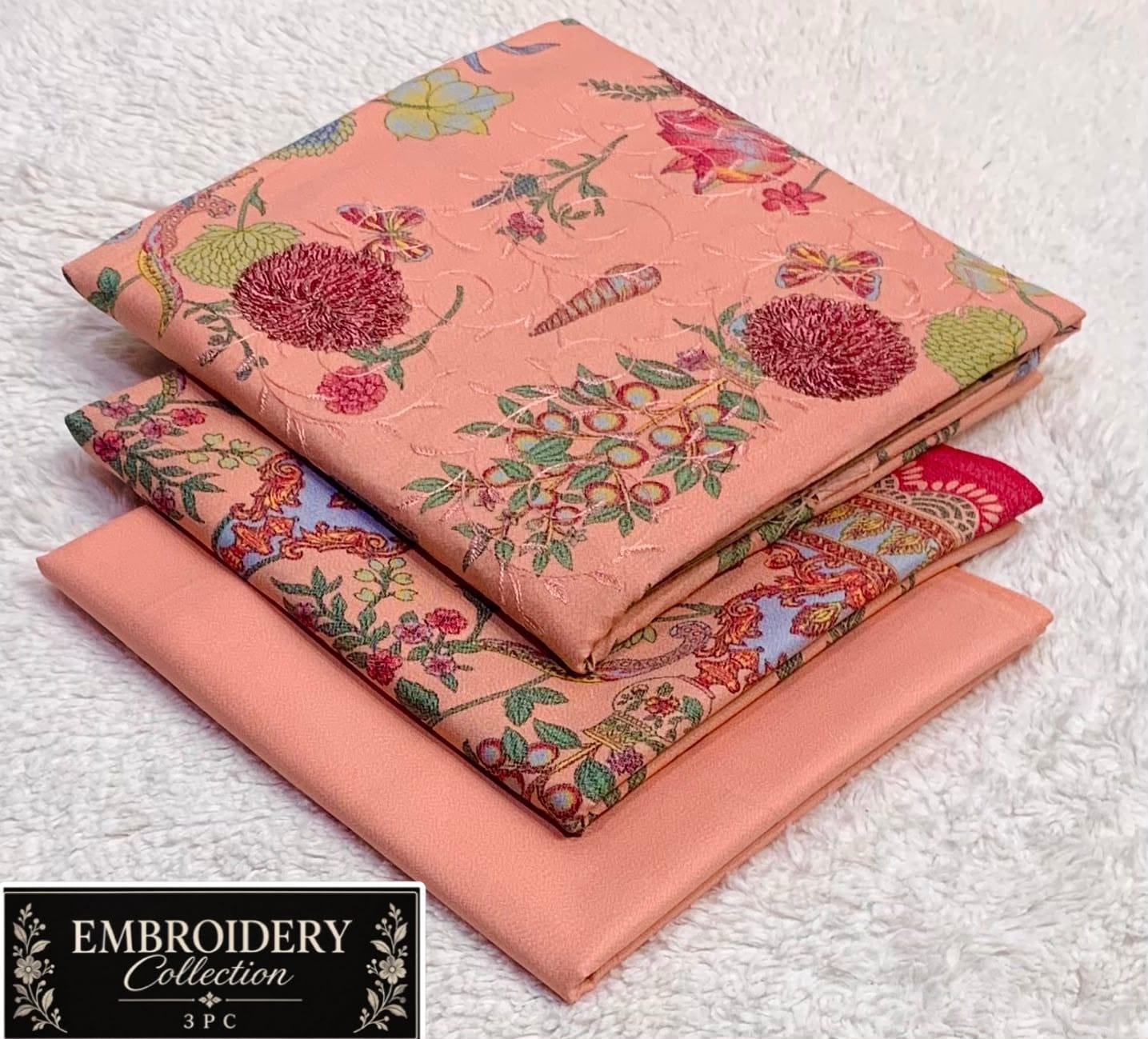 Maria•B Dhank neck Embroidery 3pc 