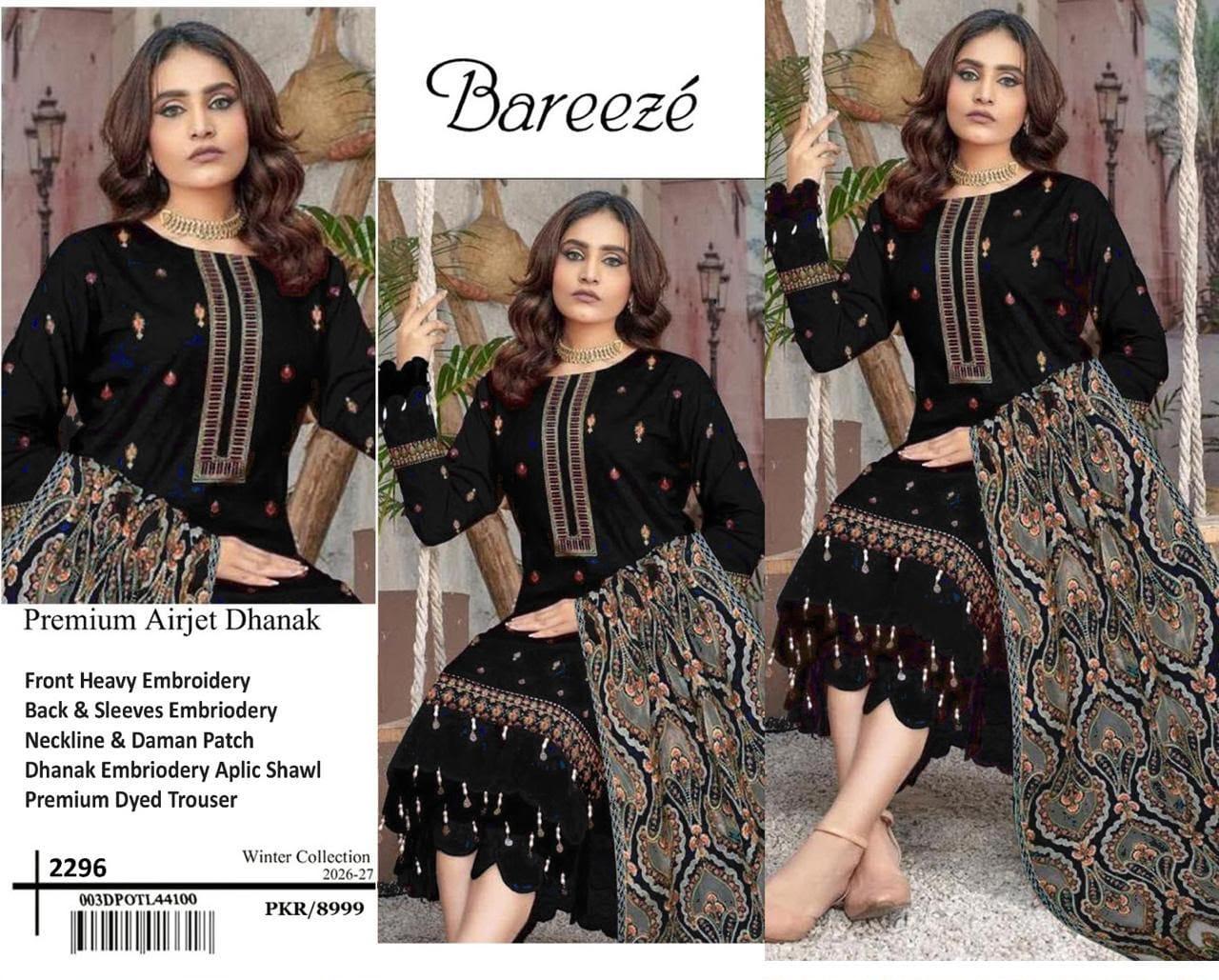 Bareeze with full heavy aplic shawl 