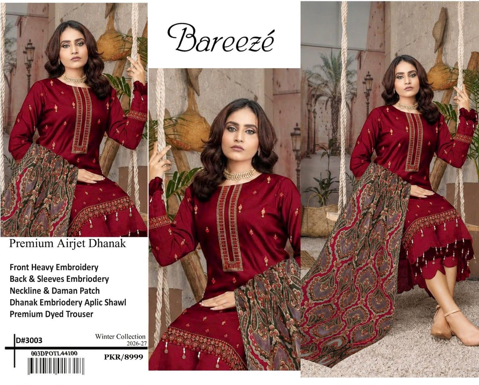 Bareeze with full heavy aplic shawl 