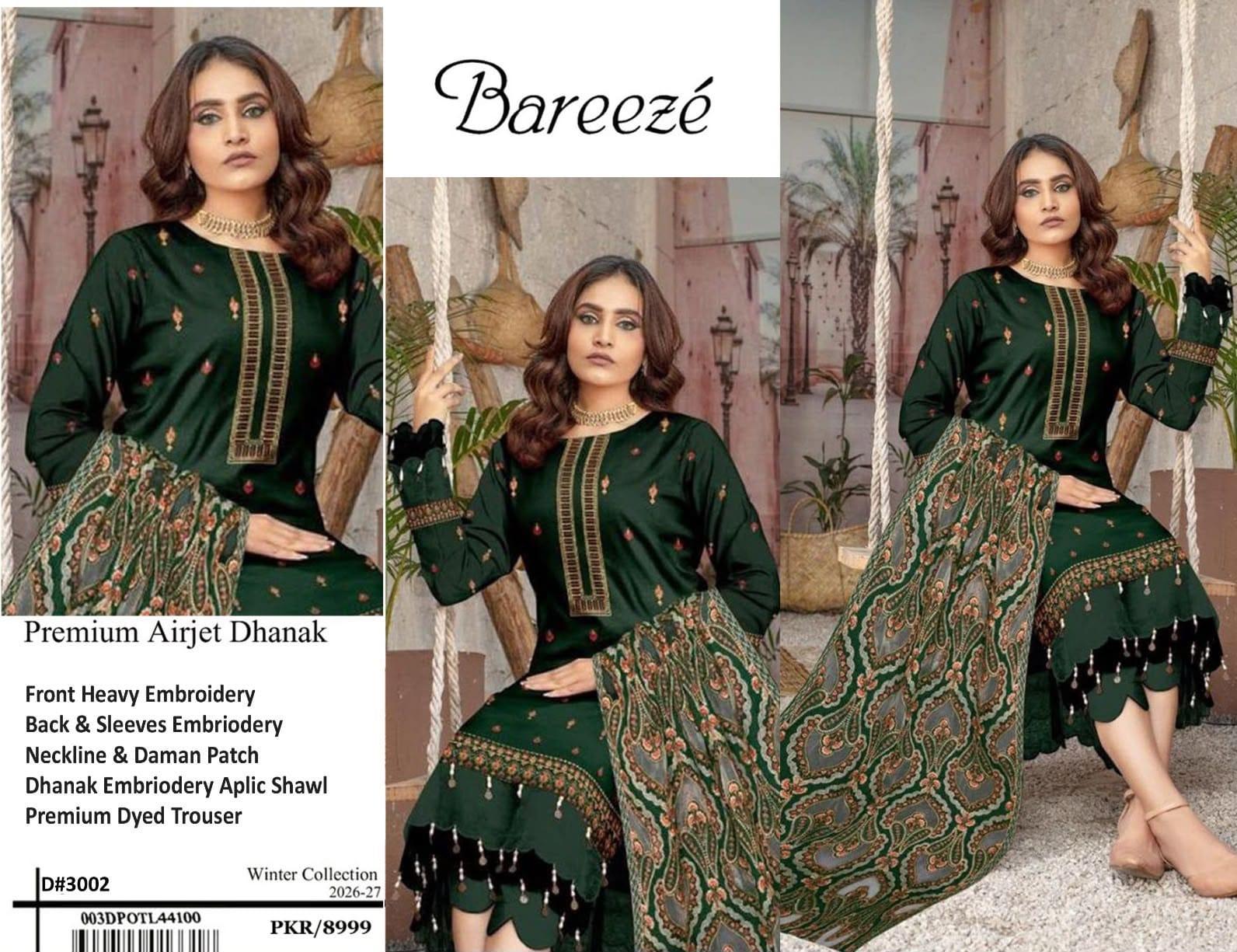 Bareeze with full heavy aplic shawl 