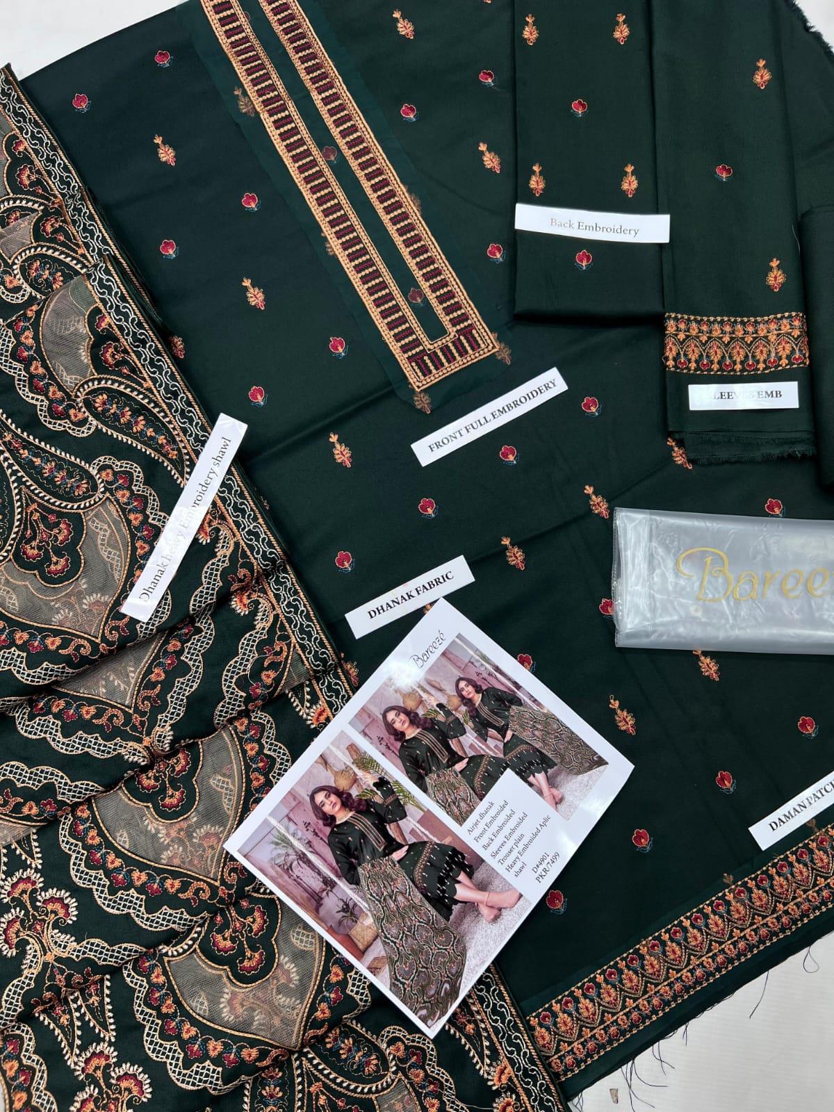 Bareeze with full heavy aplic shawl 