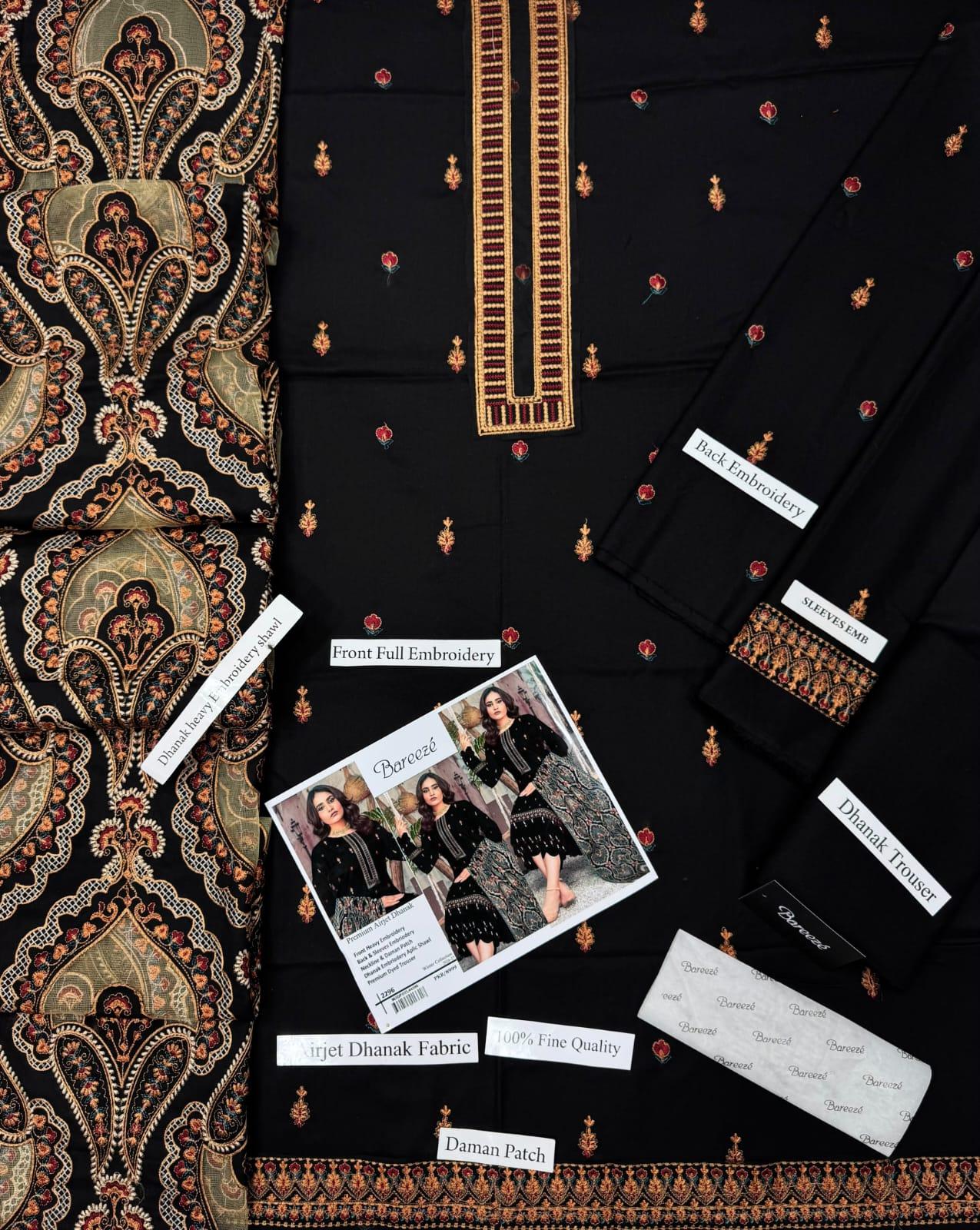 Bareeze with full heavy aplic shawl 