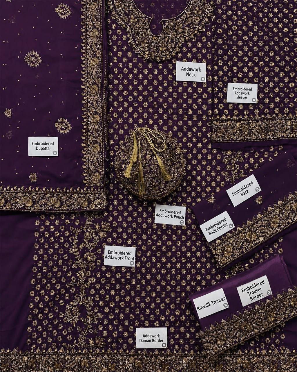 Haris Shakeel addawork formal wedding collection_Arisha Magenta collection 2026